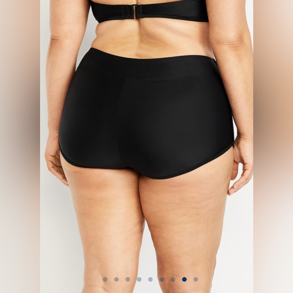 🆕 Old Navy Women’s High-Waisted Matte Swim Shorts Black L 12-14 - Picture 8 of 15